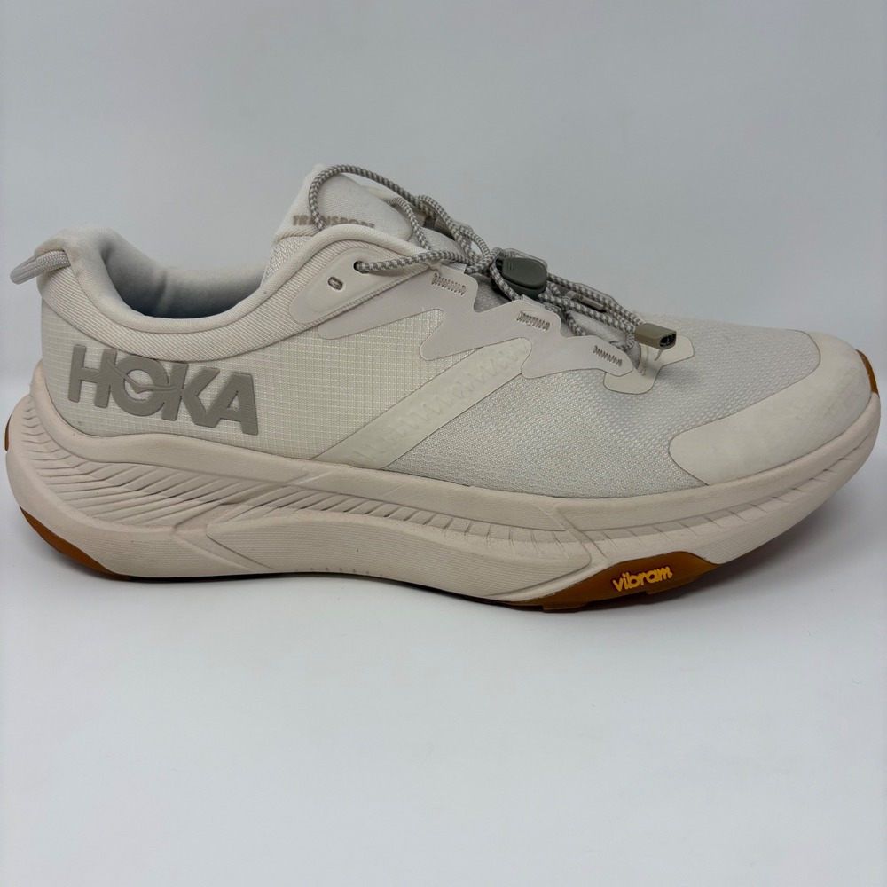 HOKA Transport Womens Size 9.5 Cream Grey Athletic Trail Running Shoes Sneakers